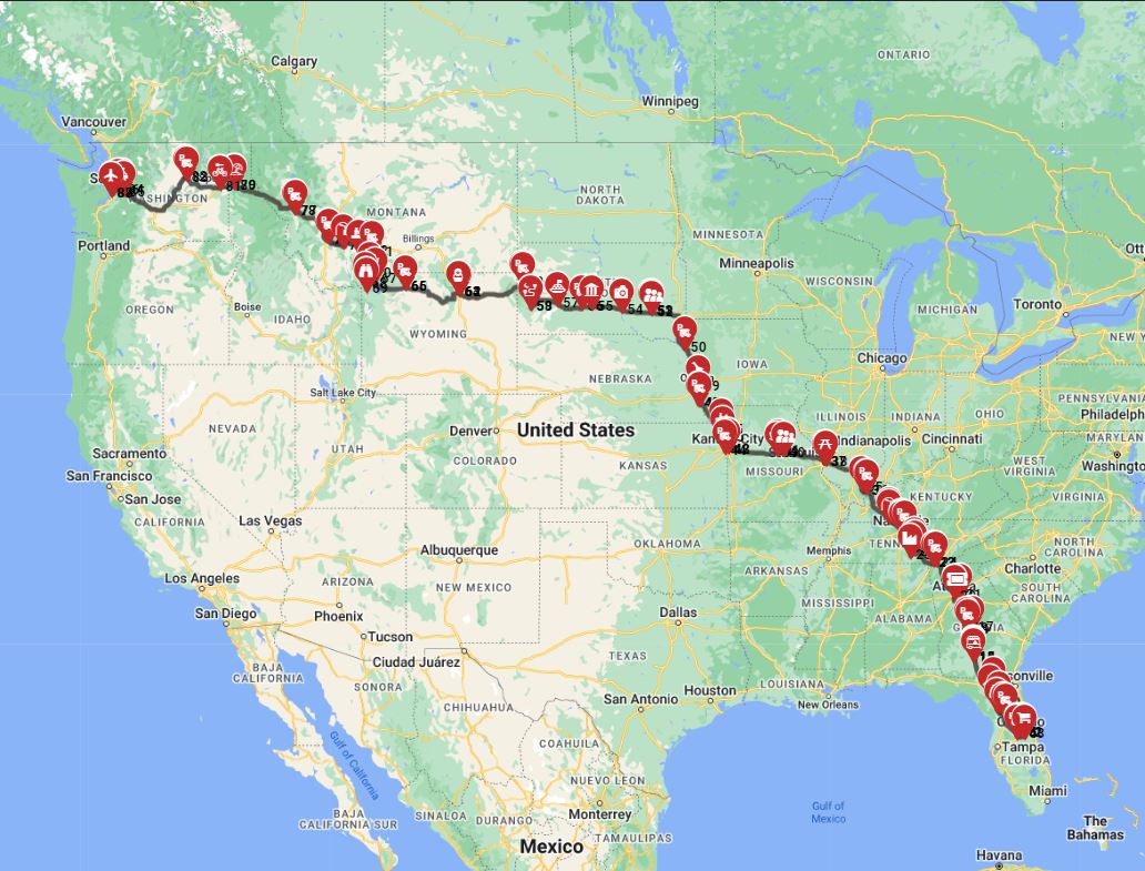 Orlando to Seattle planning a camper tour
